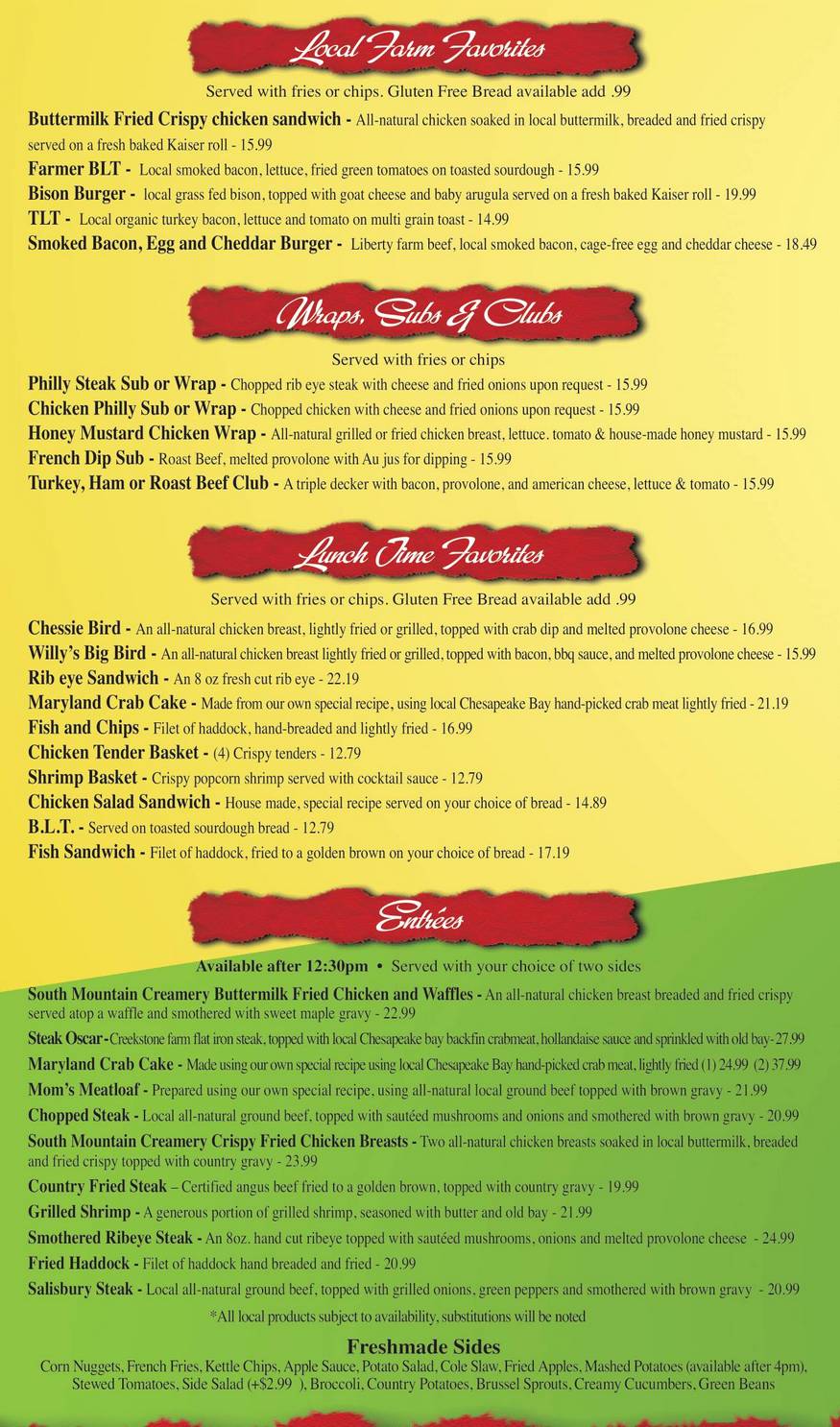 Lunch & Dinner Menu